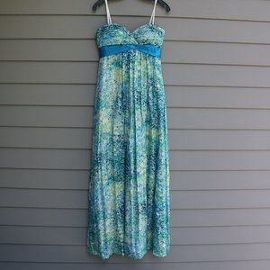 Strapless Turquoise Gown